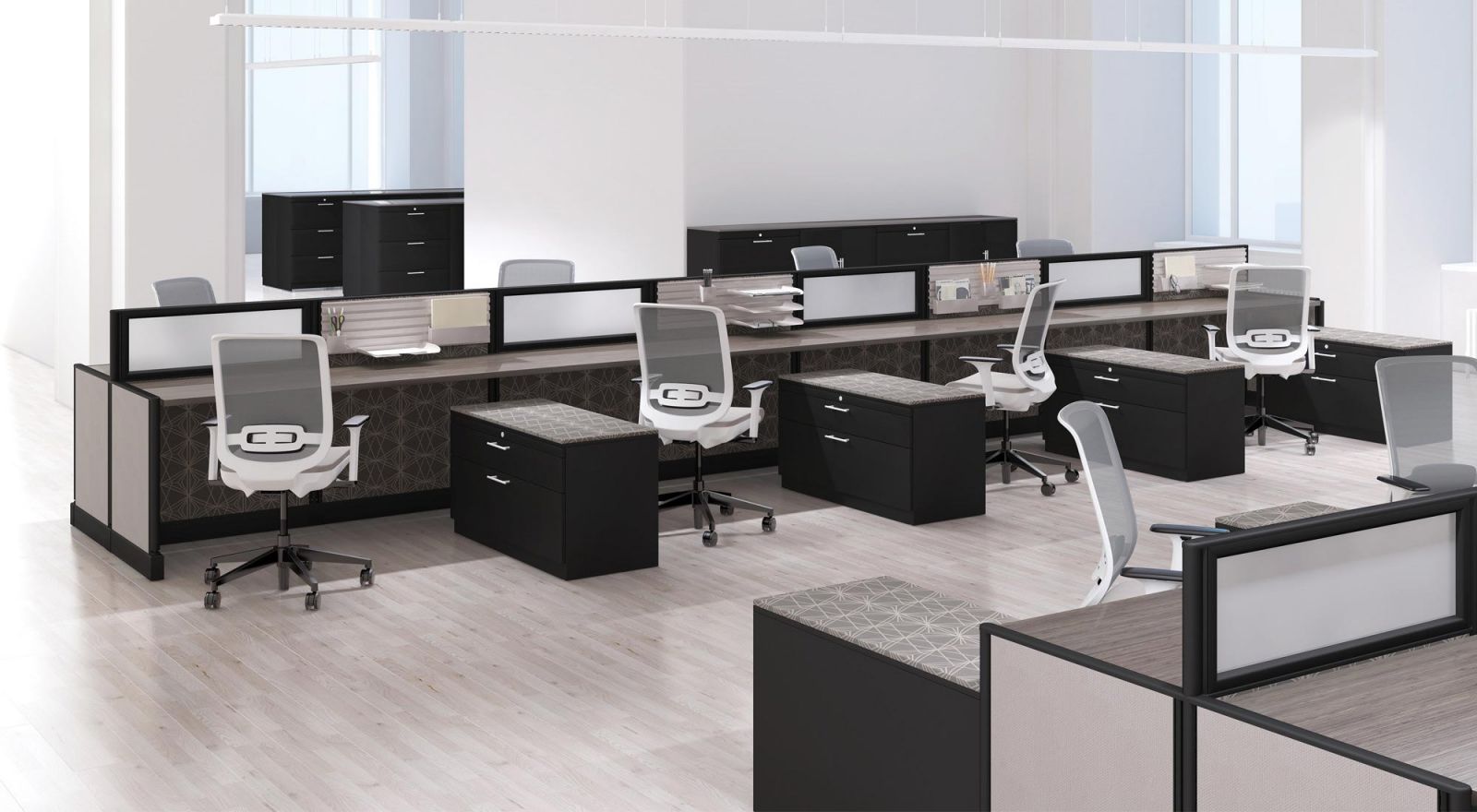 Knoll Cubicles as Benching