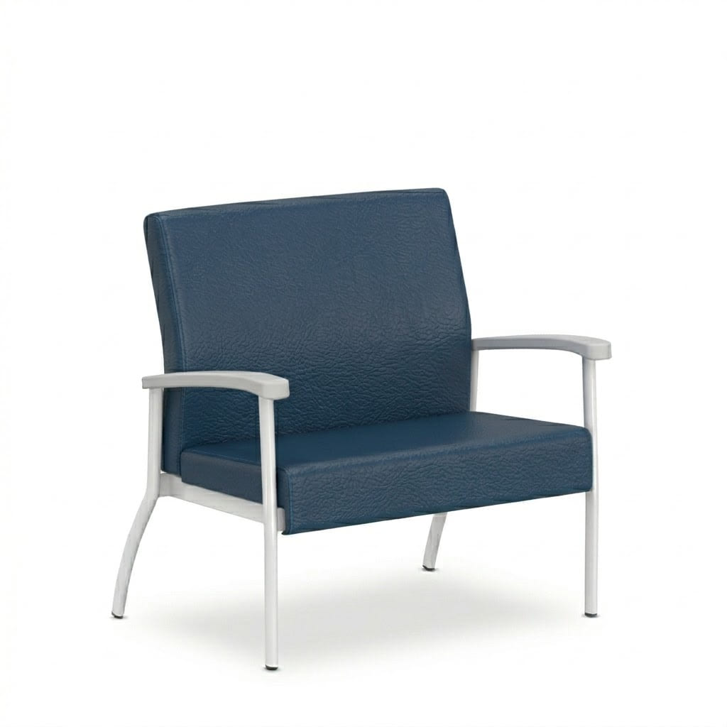 Armchair left link low navy