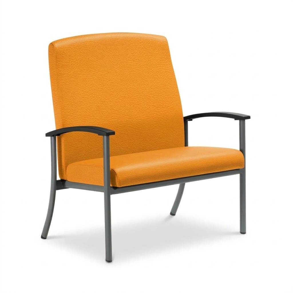 Extra wide chair high back orange