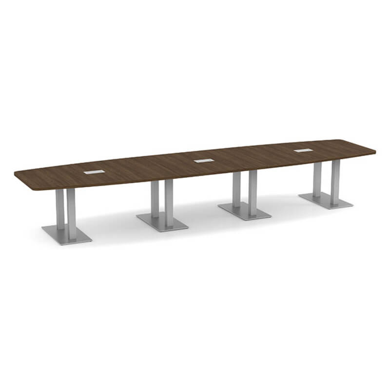 Nexus boat shape metal base modern walnut 4 Nexus boat shape metal base modern walnut 4