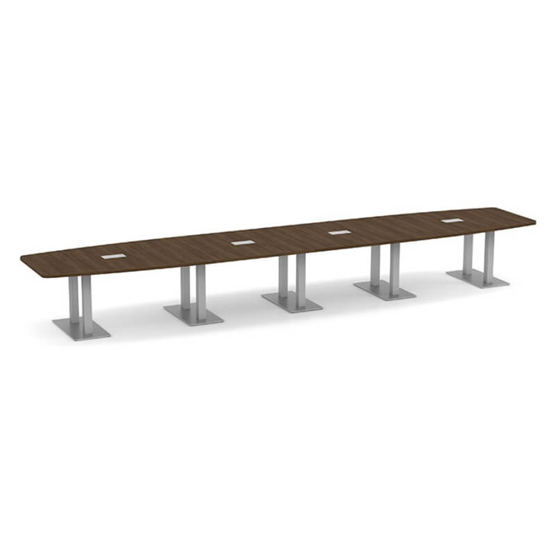 Nexus boat shape metal base modern walnut 6 Nexus boat shape metal base modern walnut 6