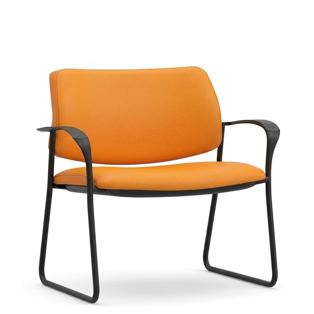 Reception chairs sled base legs orange