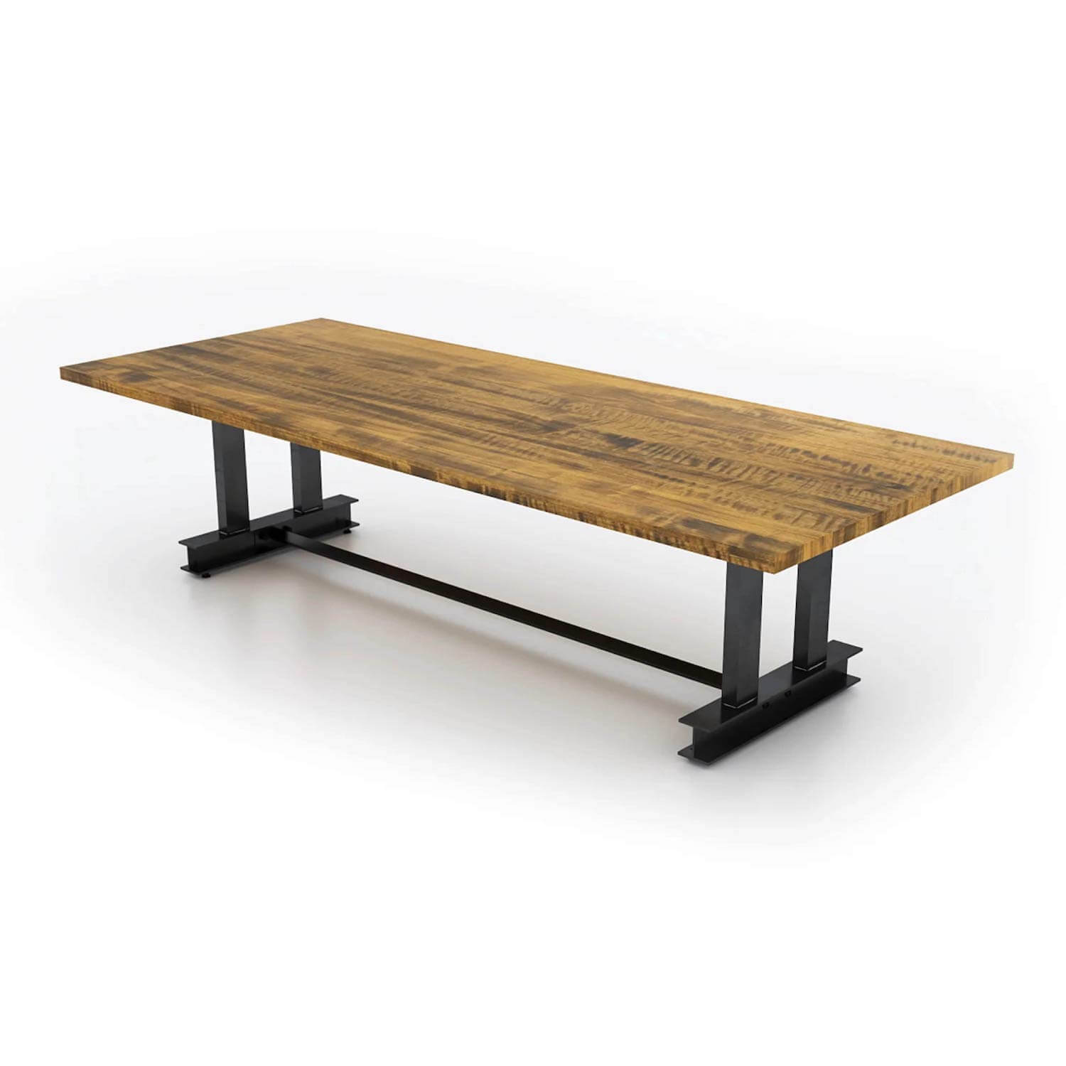 Conference room tables conference table id2 industrial conference table angled view provincial