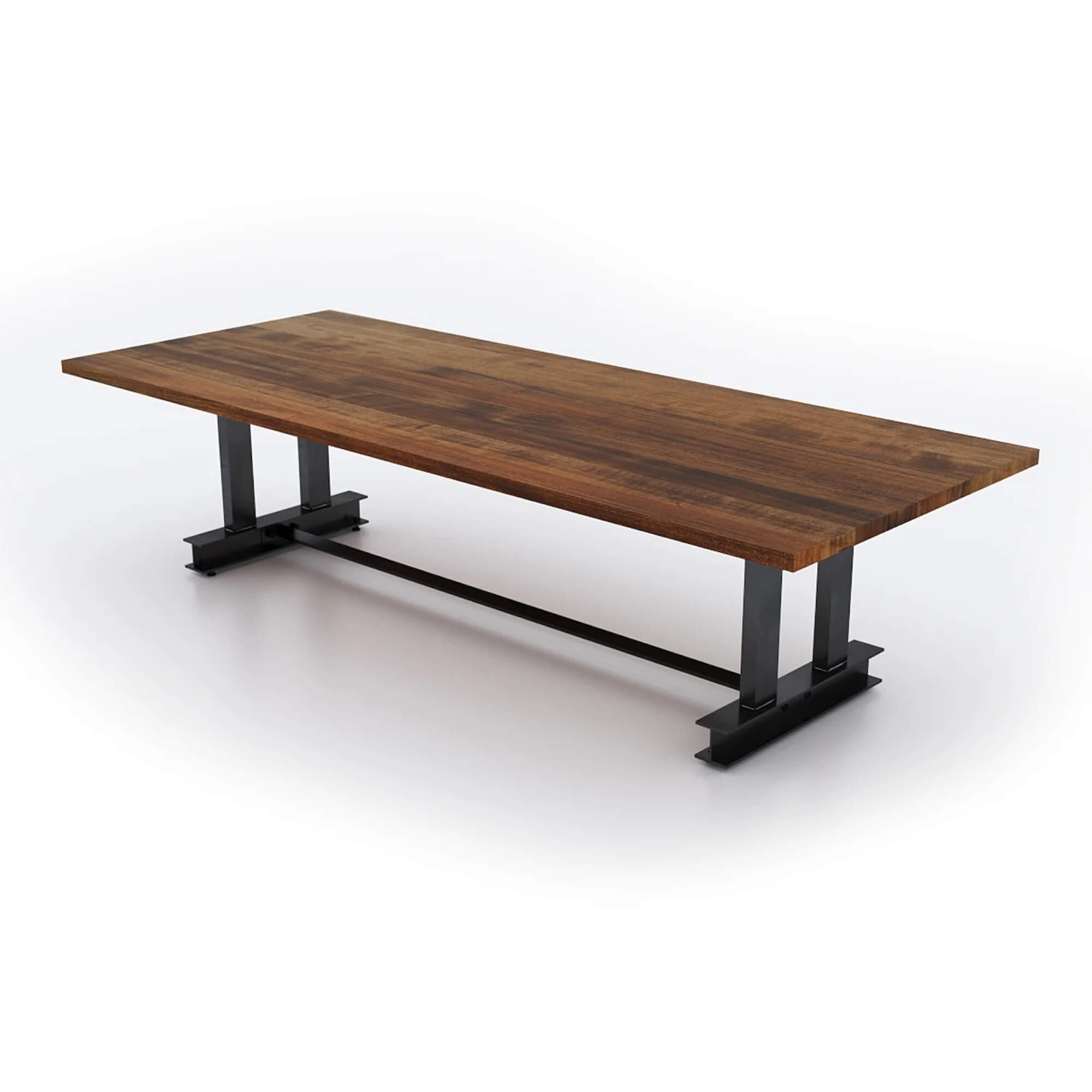 Conference room tables conference table id2 industrial conference table view chestnut