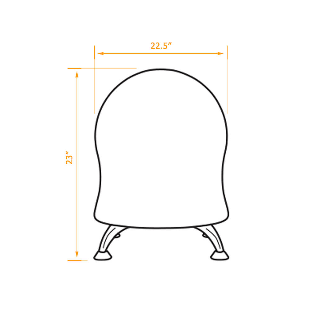 Ergonomic ball office chair dimensions