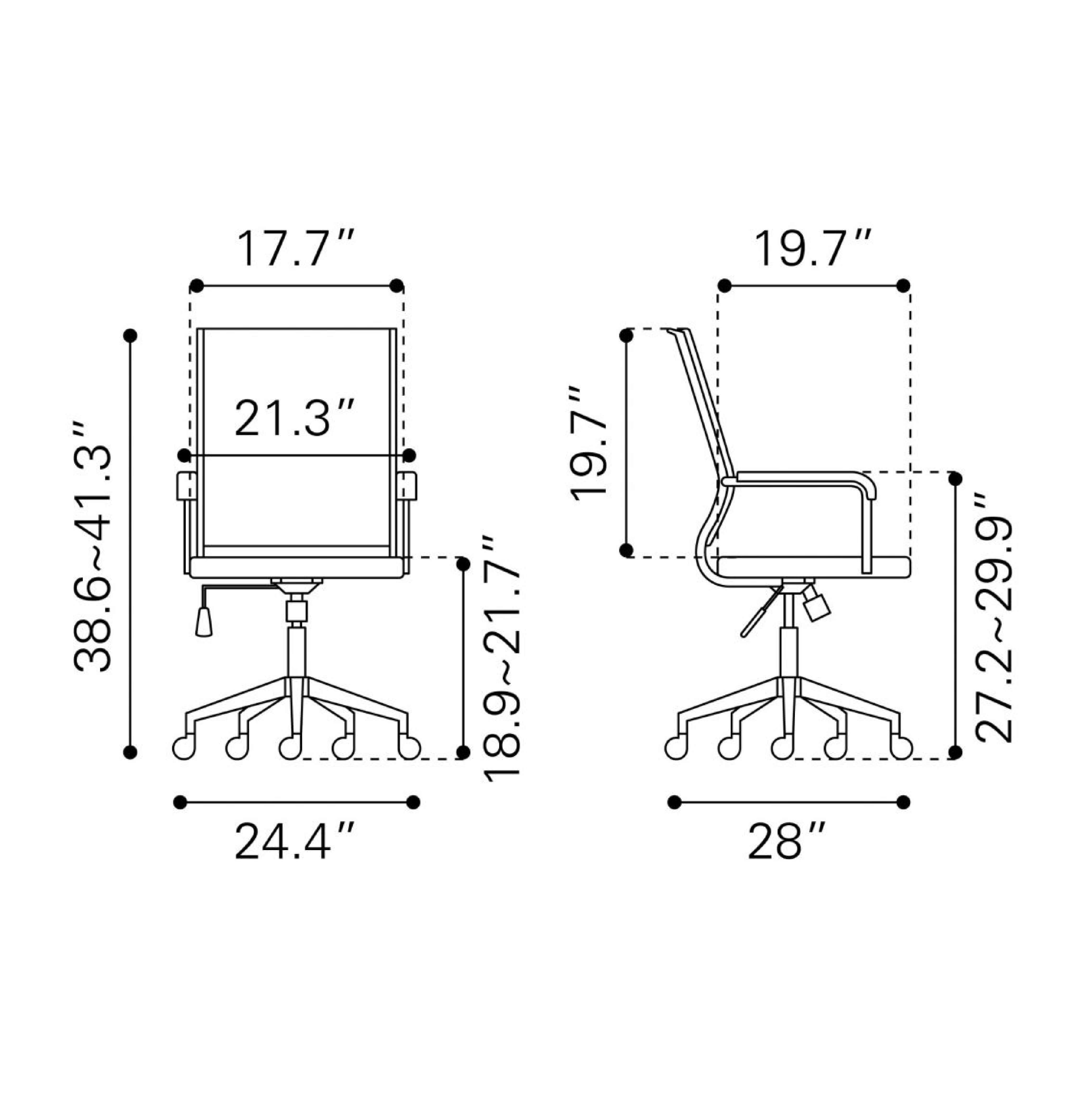 Espresso office chair dimensions Espresso office chair dimensions