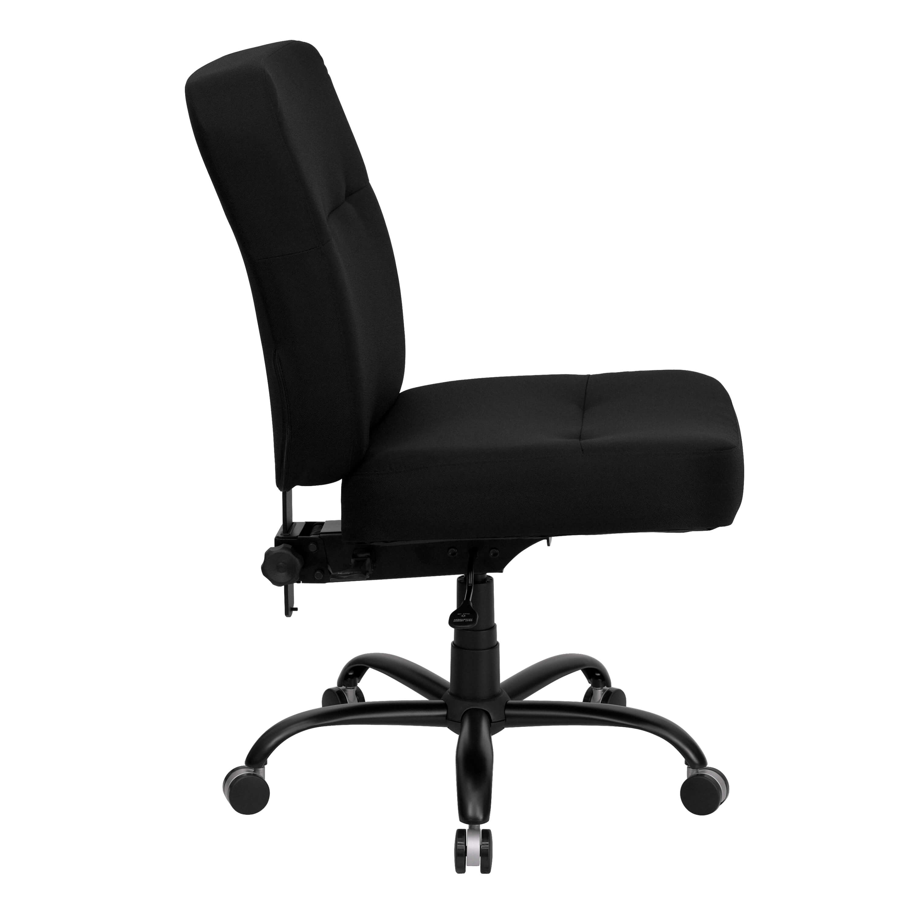 High weight capacity office chair side view