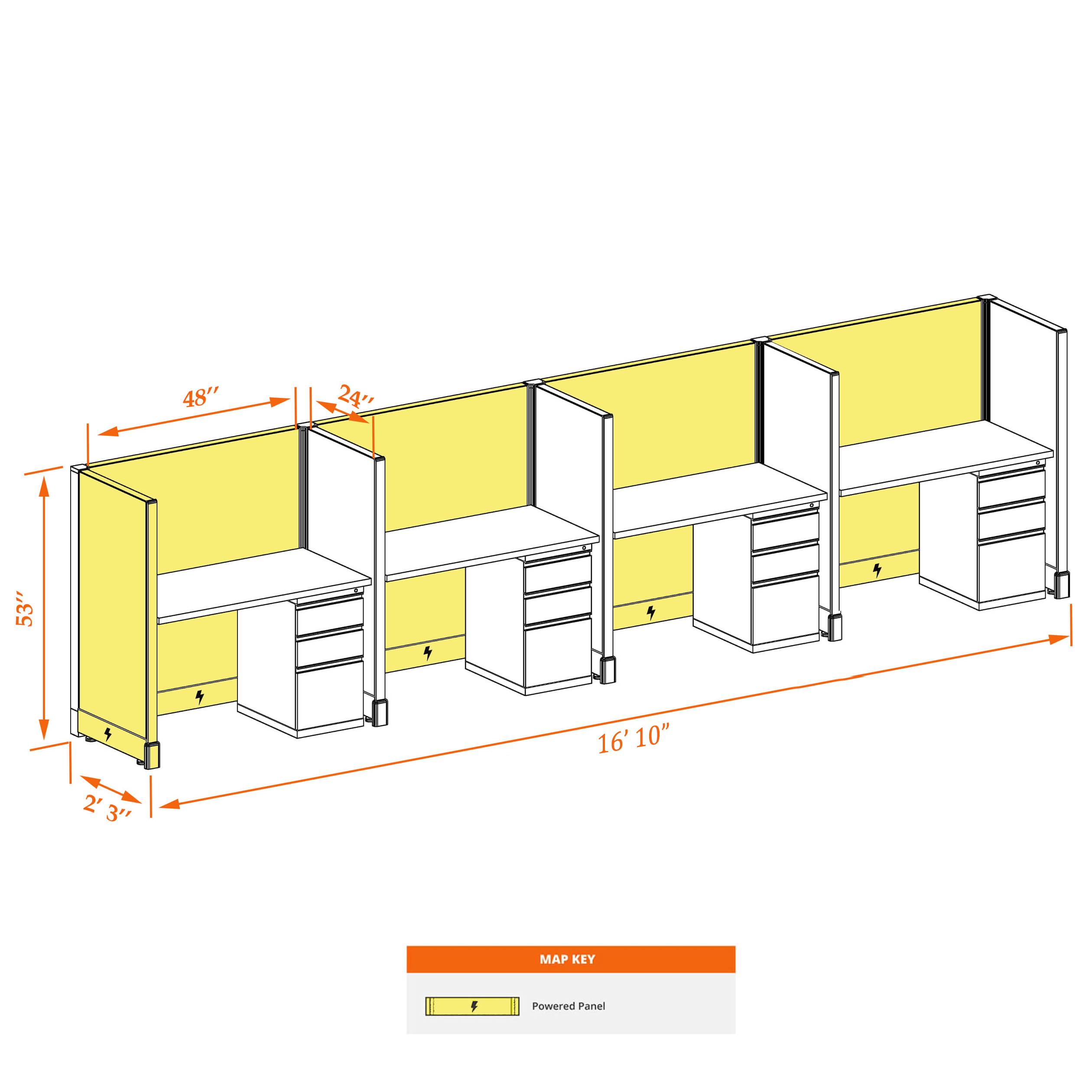 Hotelling station 53HP 24 4PI 1