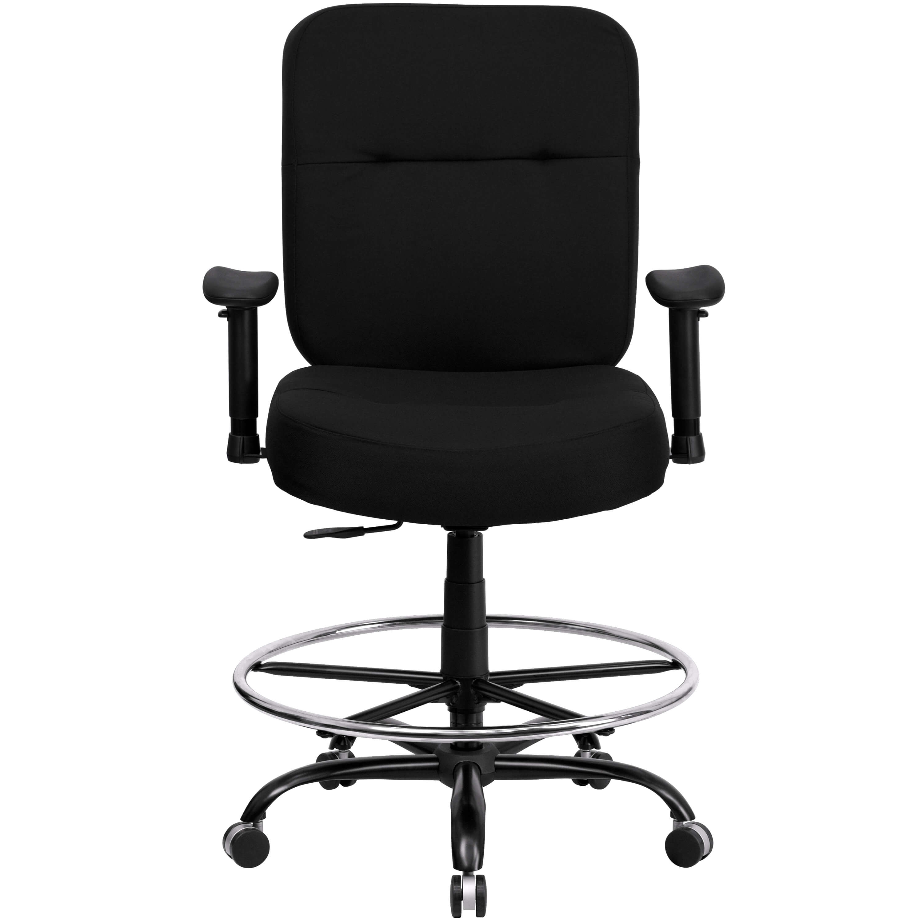 Large size office chairs front view