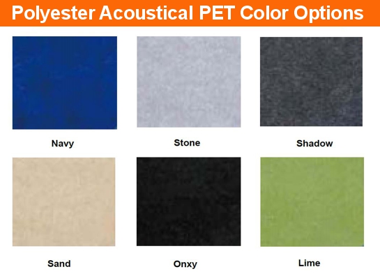 Polyester acoustical PET color options 24H Polyester acoustical PET color options 24H