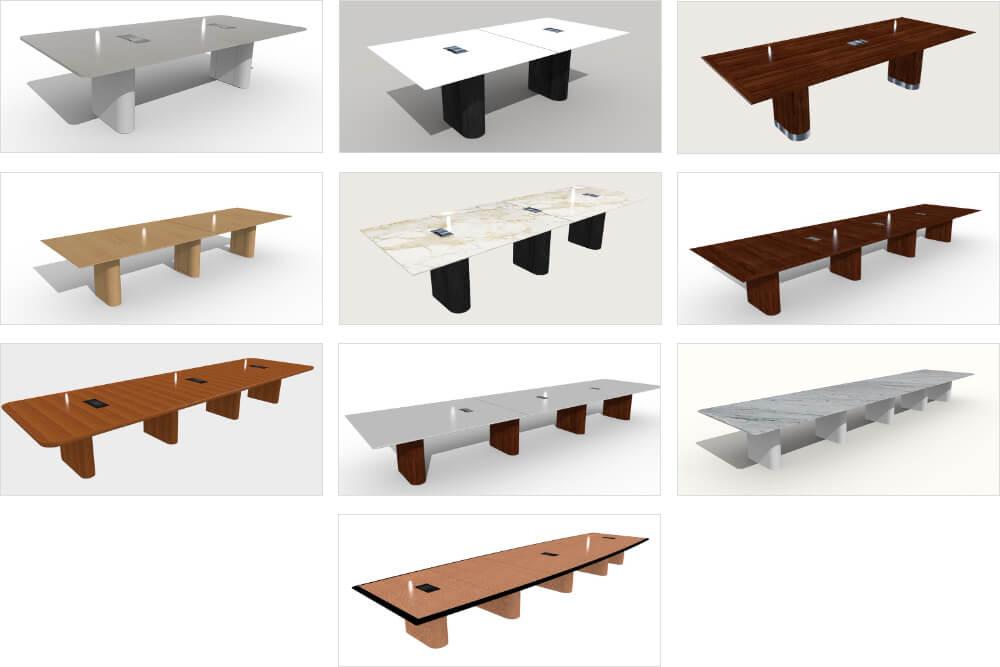 24 seater meeting room table bases