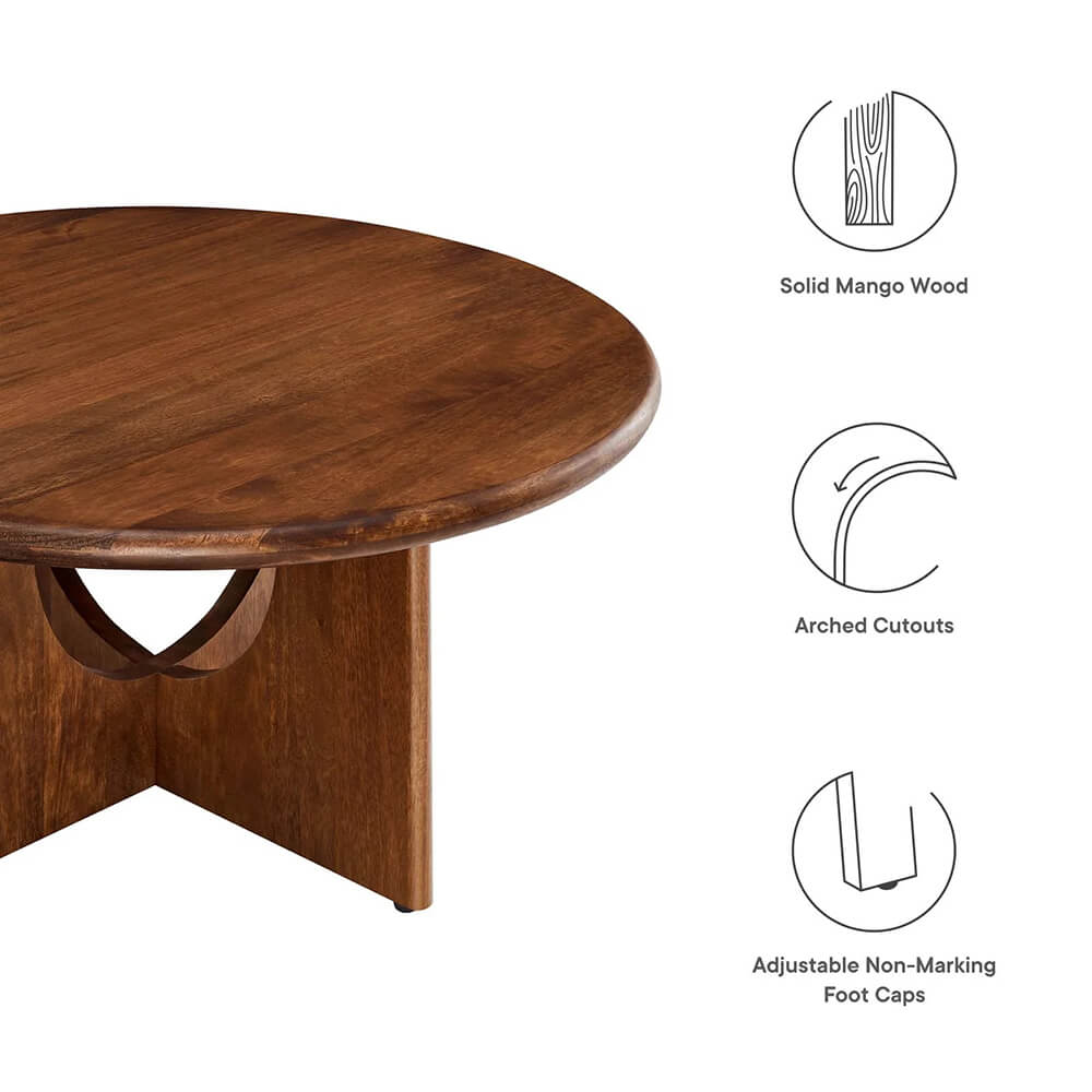 All wood coffee table 34 features