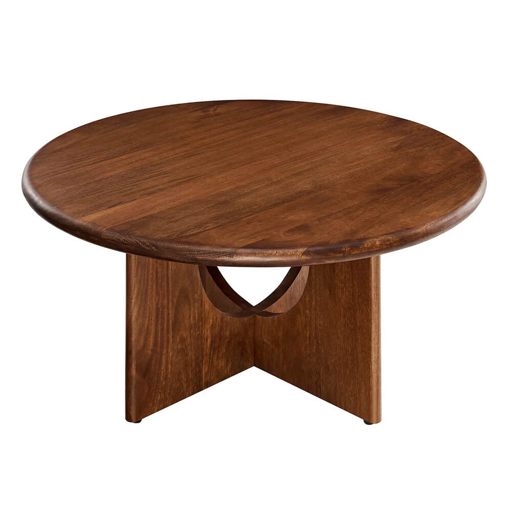 All wood coffee table 34 walnut
