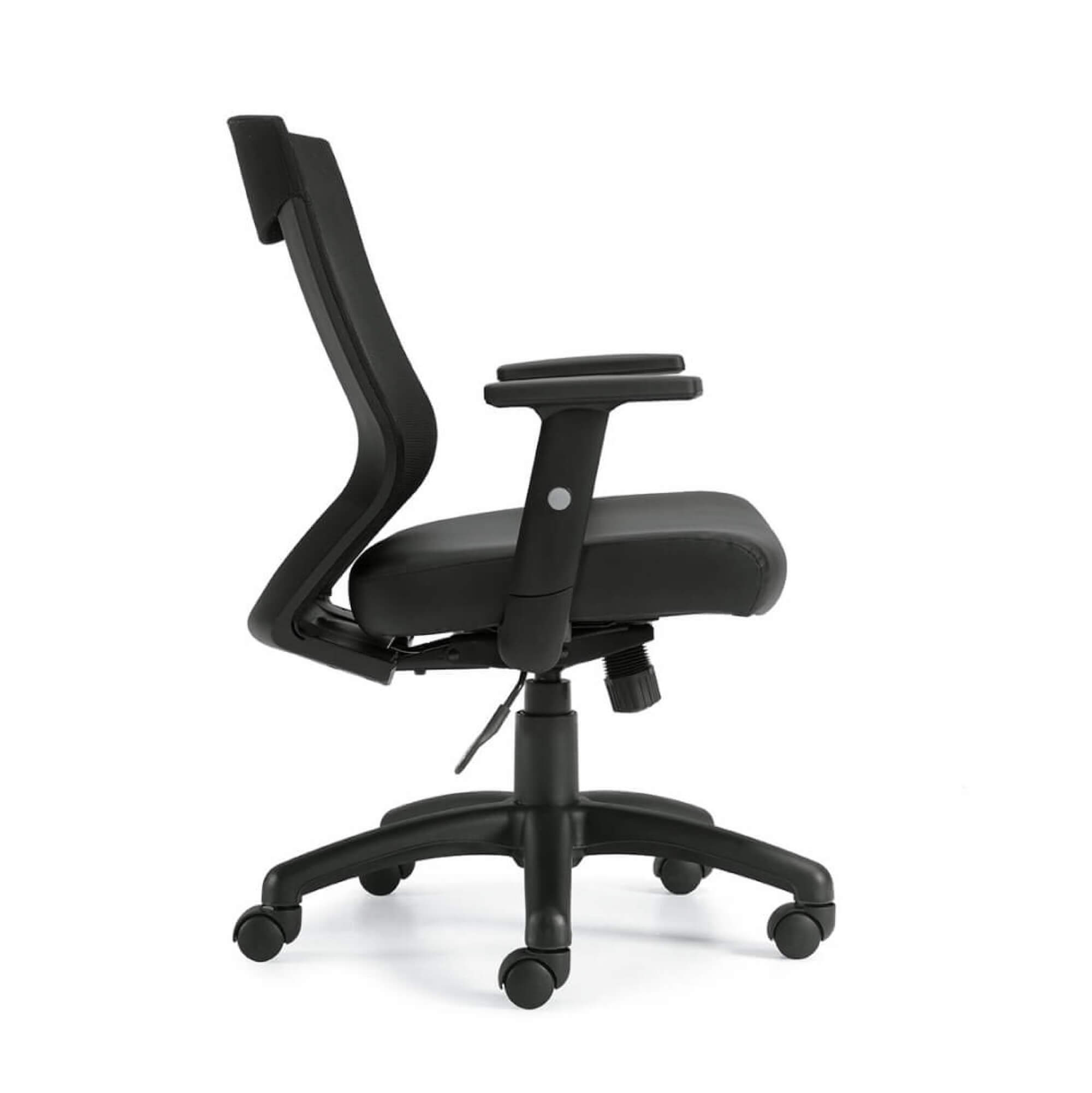 Big&tall office chairs big&tall mesh office chair black mesh office chair side view
