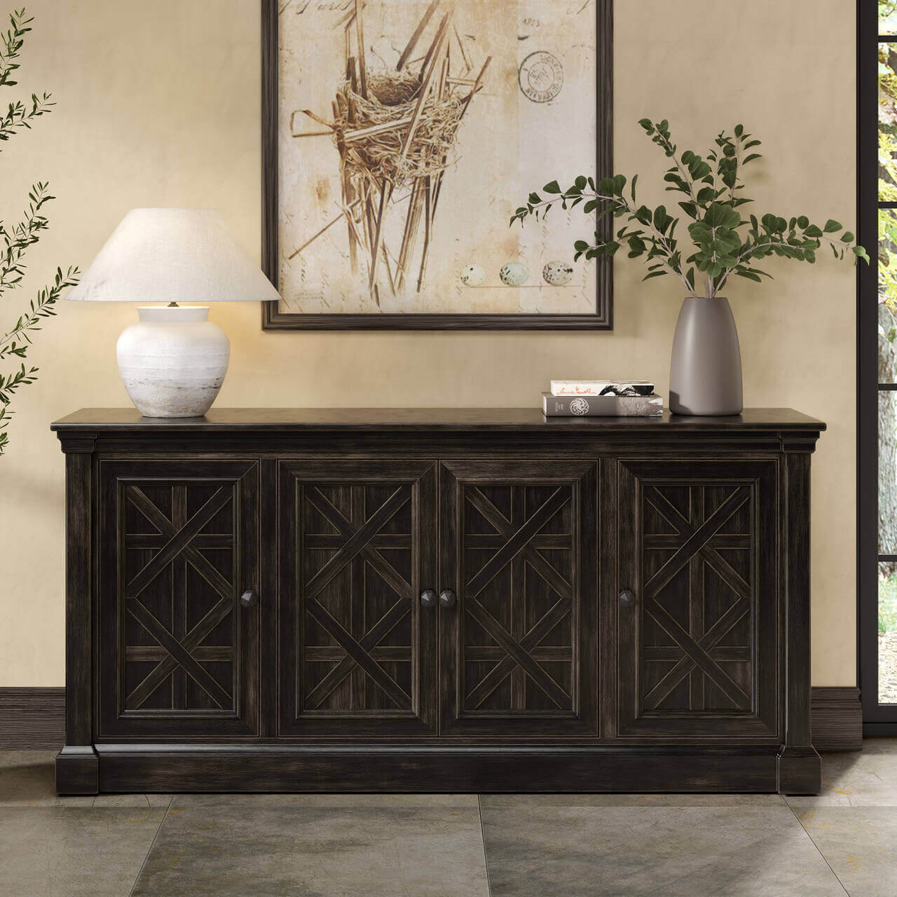 Classic furniture office storage cabinet space front