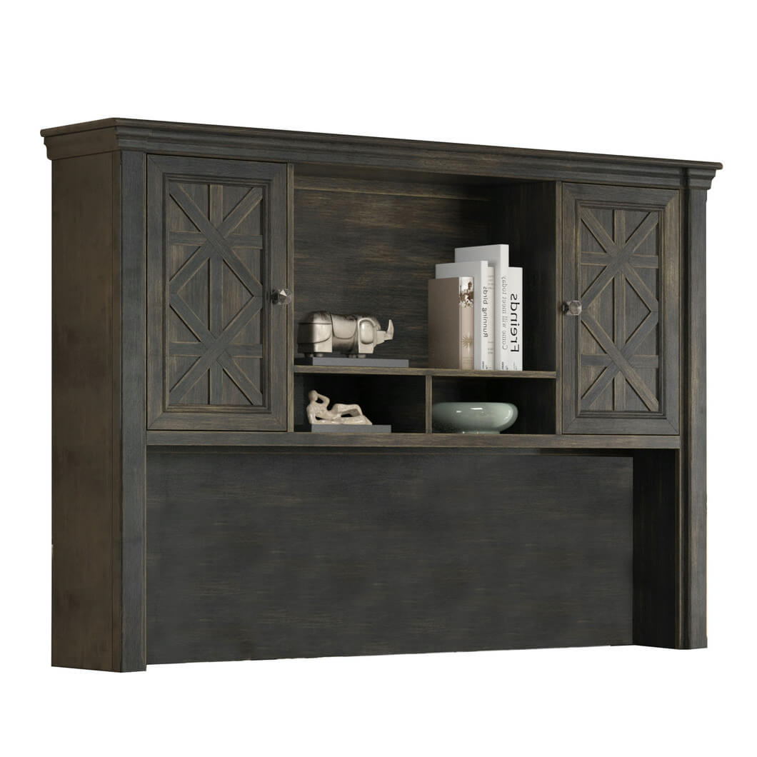 Computer desk for small spaces bookcase set vintage hutch desk 1