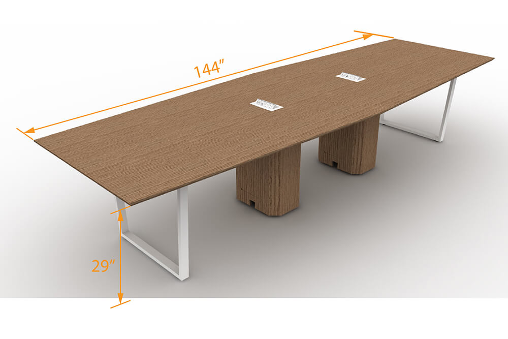 Contemporary collaboration table 12x4 dimensions