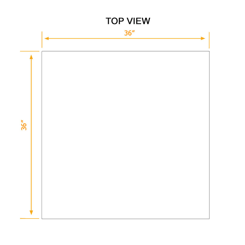 Duo side table set of 2 36in dimensions top view