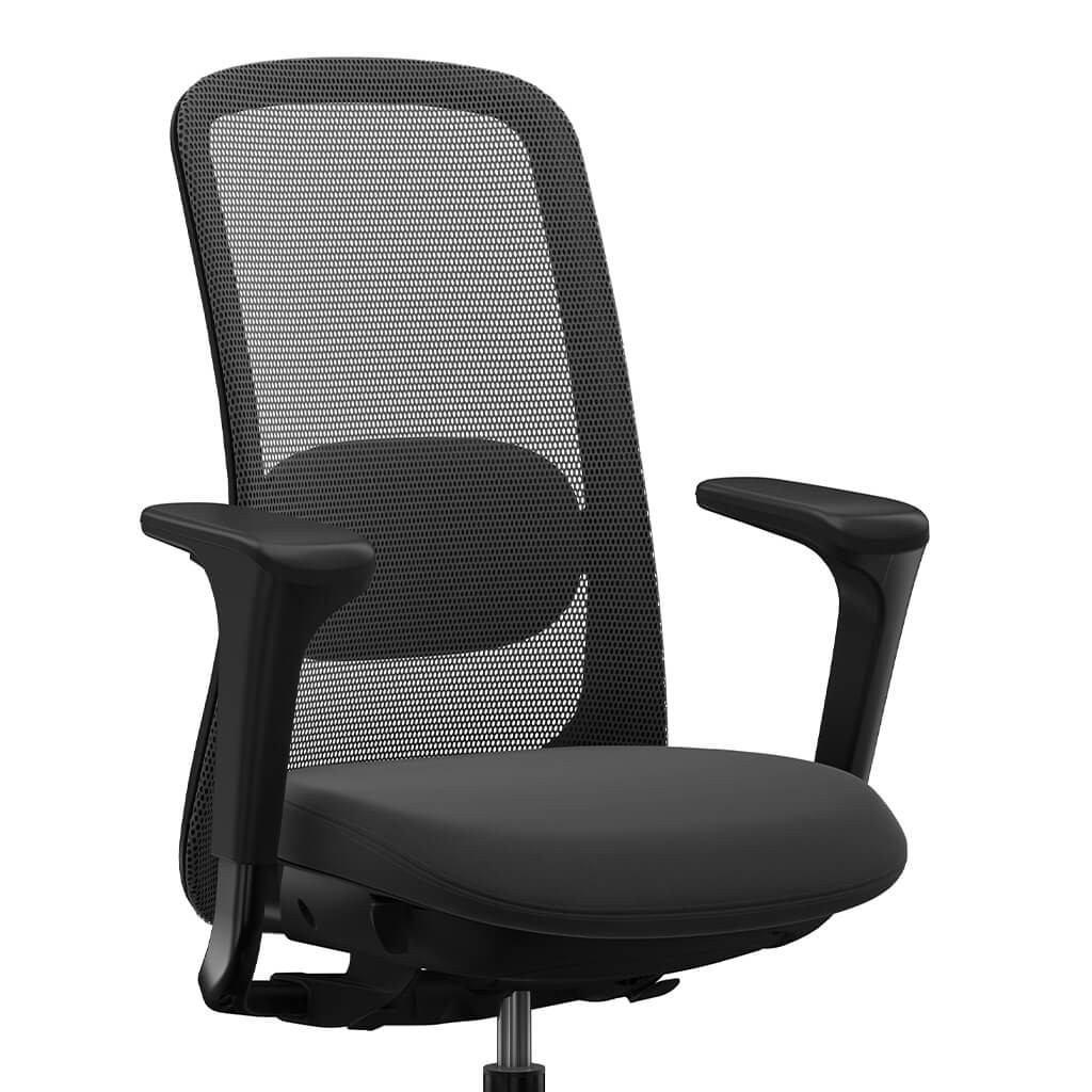Ergonomic desk chair back arms