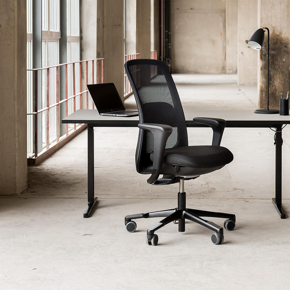 Ergonomic desk chair black environment