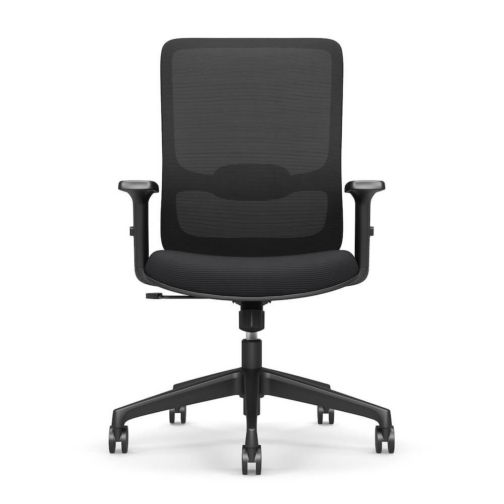 Executive and conference chairs office desk chairs black mesh back office chair front view