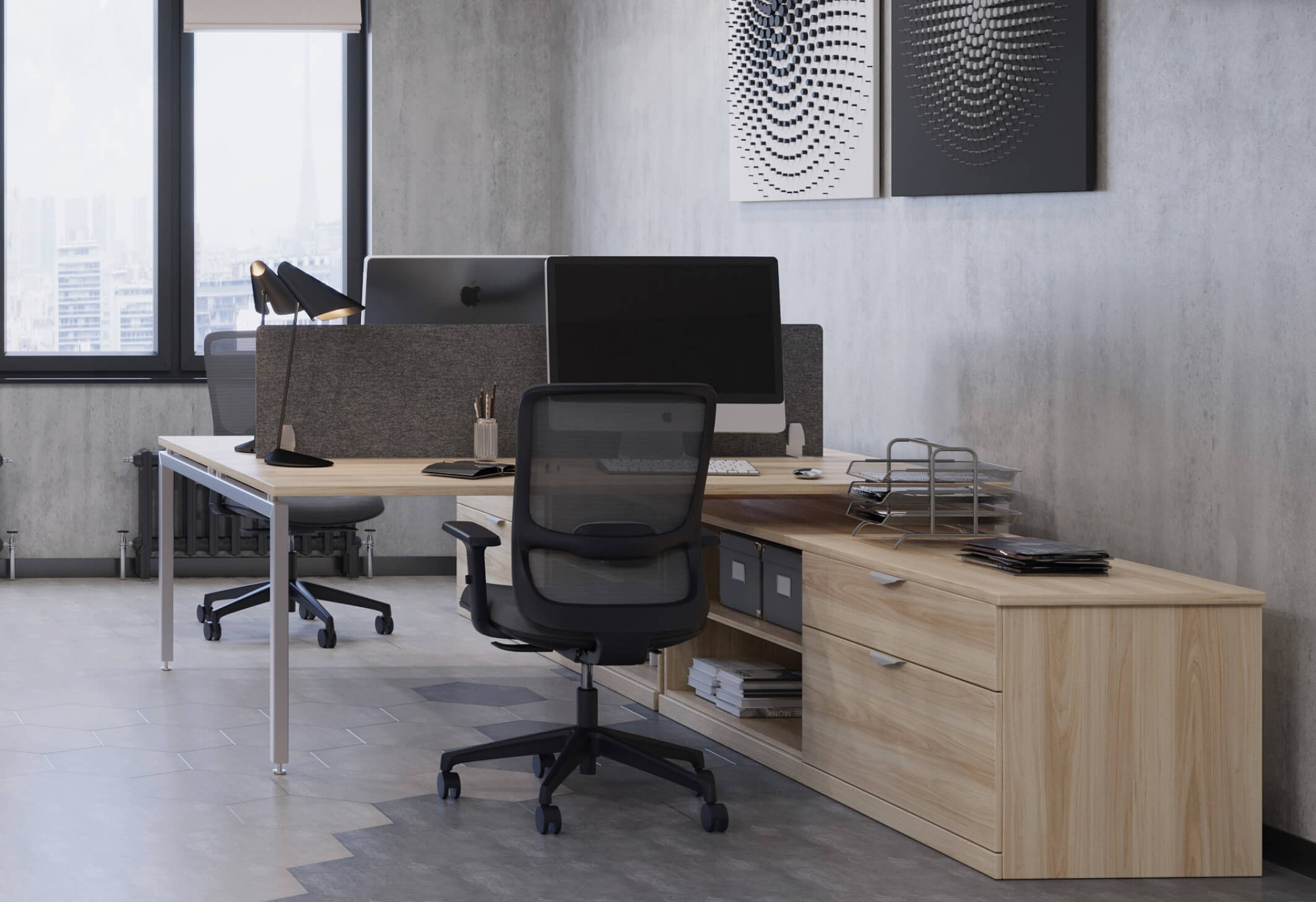 Executive and conference chairs office desk chairs black mesh back office chair space view 2