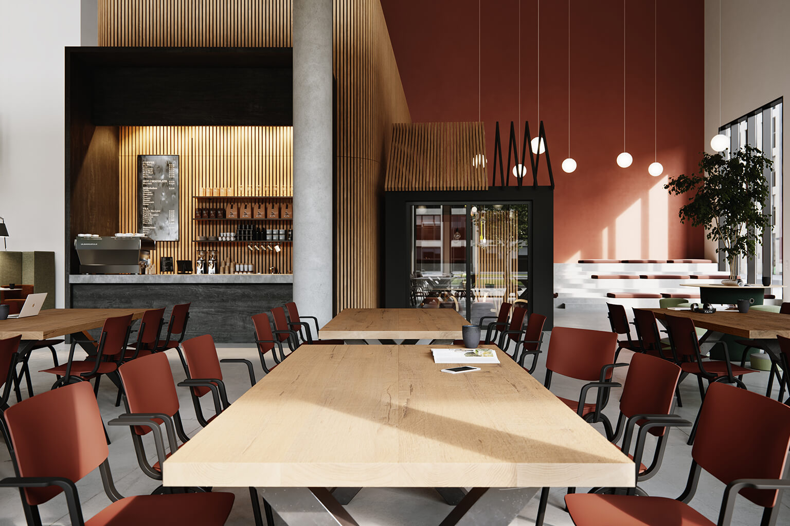 Executive and conference chairs office desk chairs contemporary guest chair black frame and red plastic space view 1