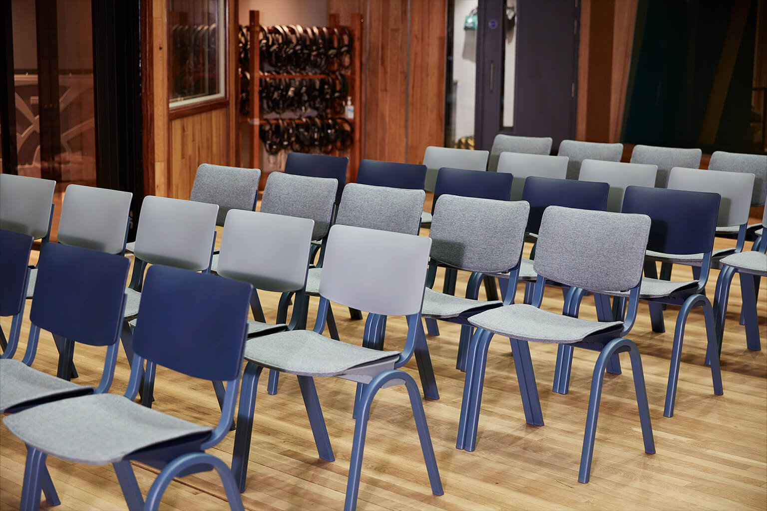 Executive and conference chairs office desk chairs contemporary guest chair blue and gray type chair space view 1