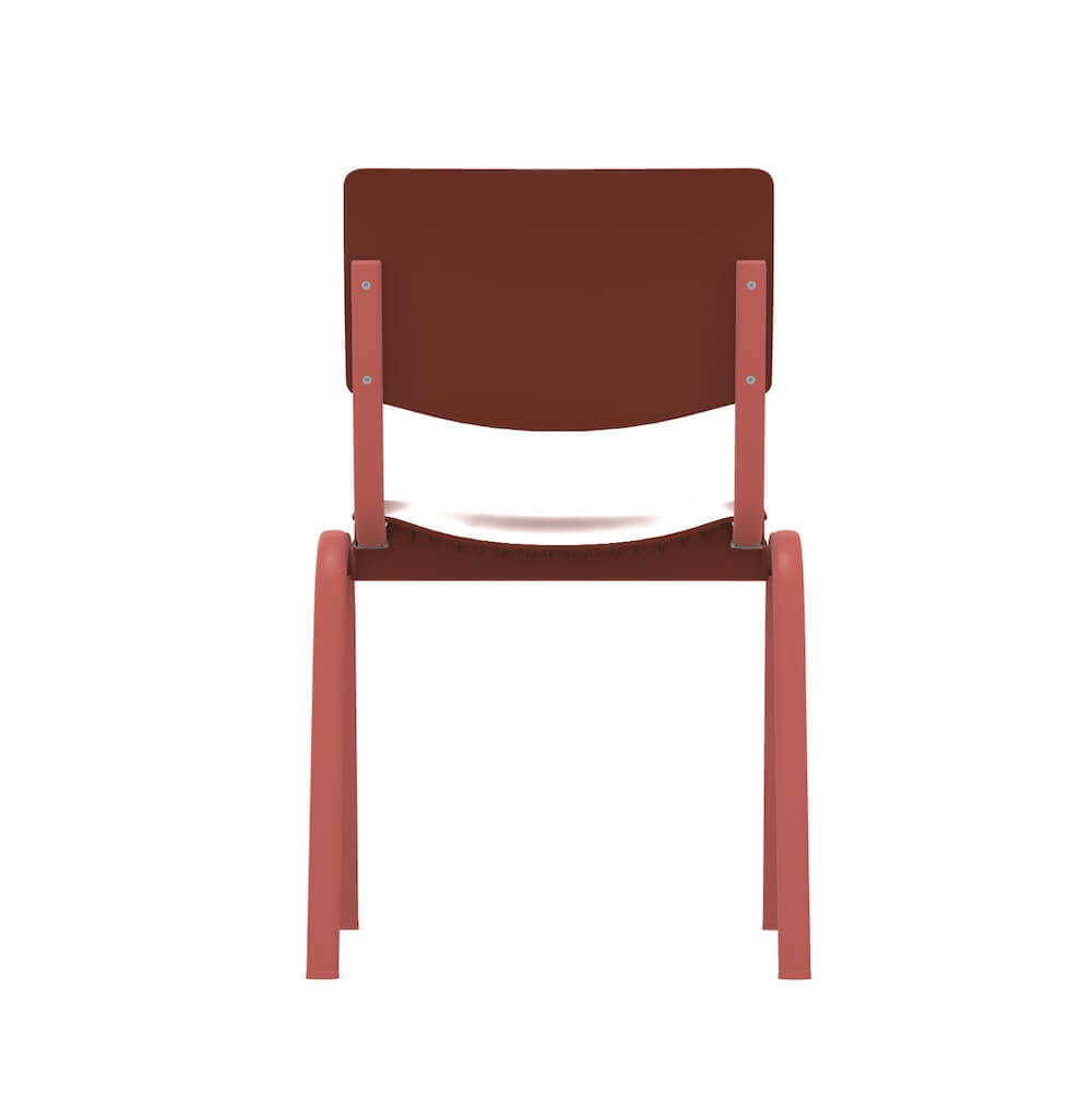 Executive and conference chairs office desk chairs contemporary guest chair rose frame and red back and seat back view