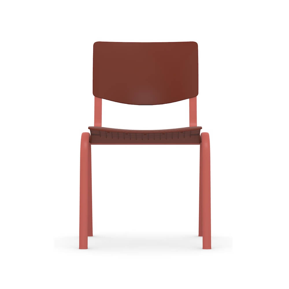 Executive and conference chairs office desk chairs contemporary guest chair rose frame and red back and seat front view