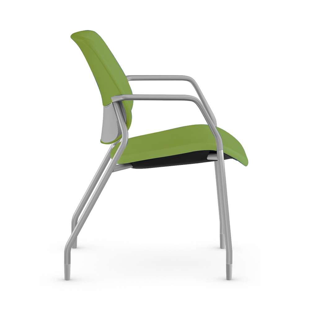 Executive and conference chairs office desk chairs guest room chair green fabric side view