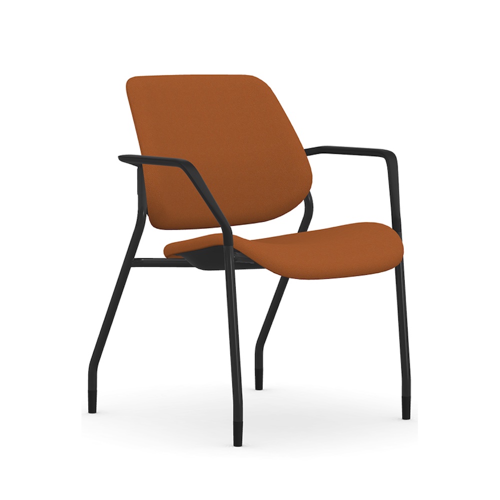 Executive and conference chairs office desk chairs guest room chair orange fabric angle view