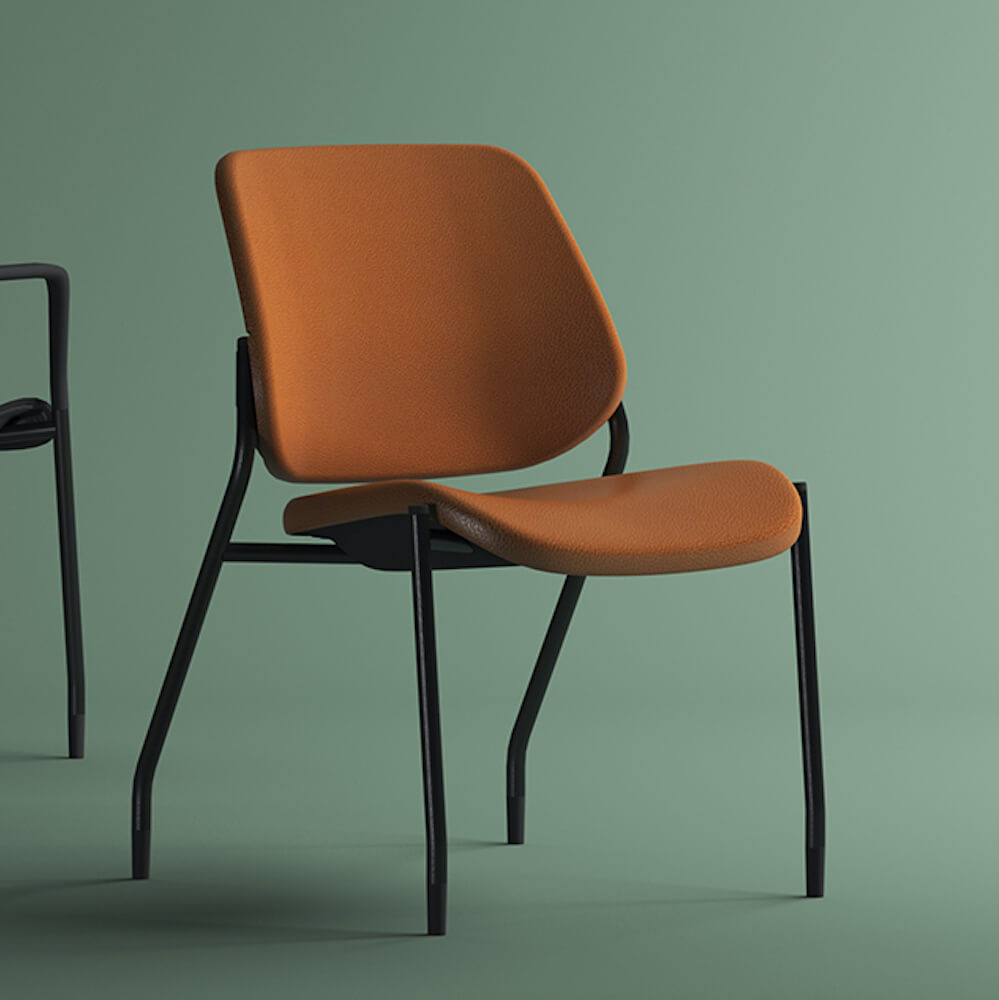 Executive and conference chairs office desk chairs guest room chair orange fabric close up