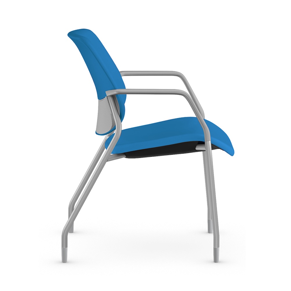 Executive and conference chairs office desk chairs guest room chair turquoise fabric side view