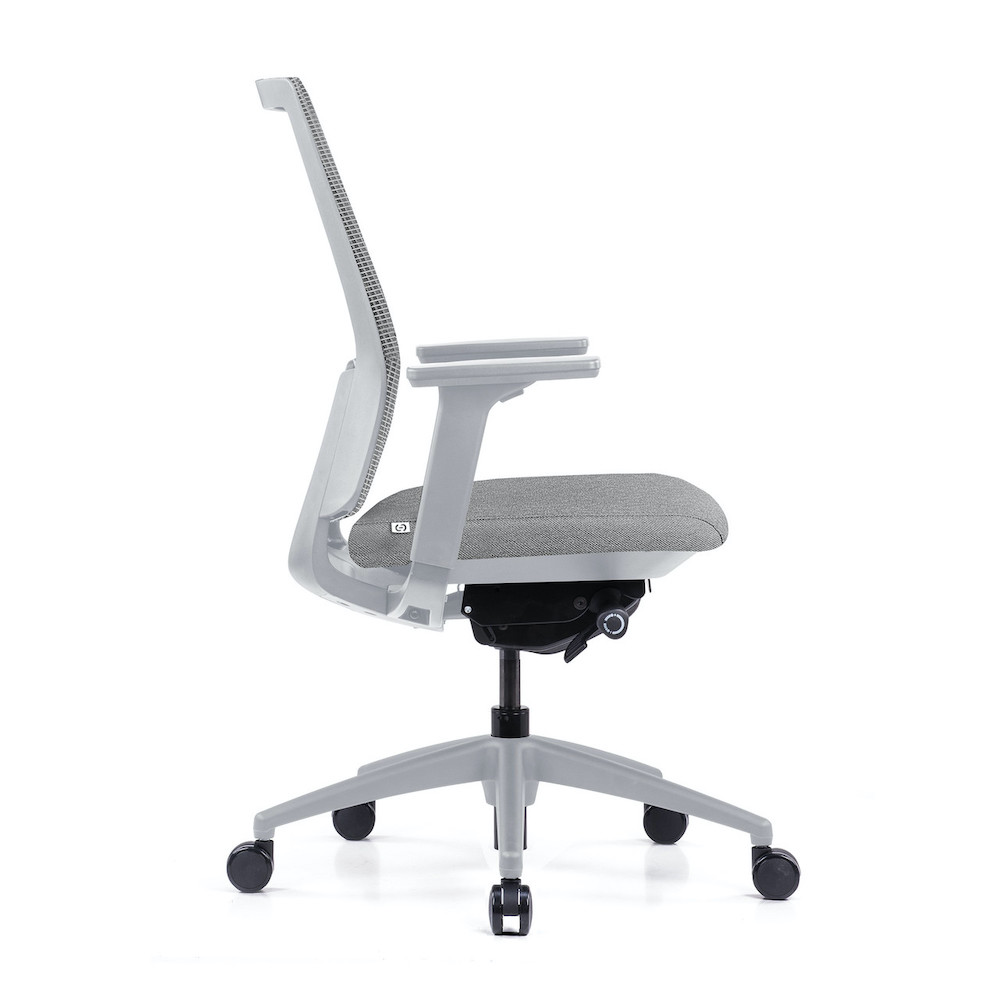 Executive and conference chairs office desk chairs high back mesh task chair gray side view