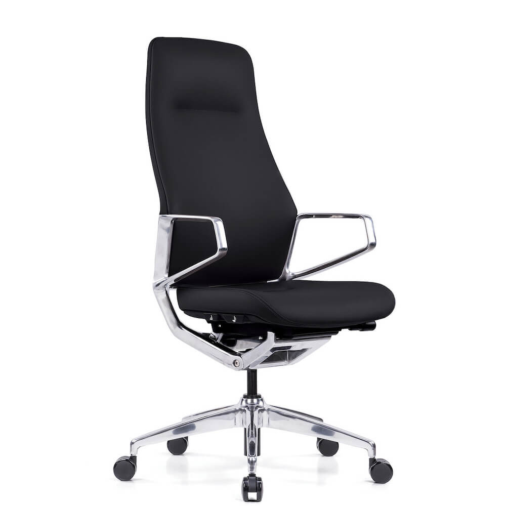 Executive and conference chairs office desk chairs high back upholstered office chair black angle view