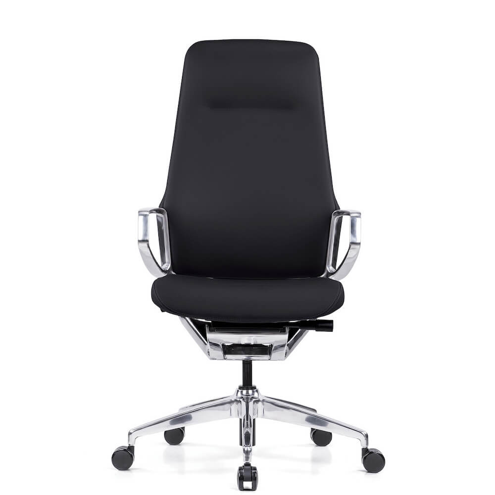 Executive and conference chairs office desk chairs high back upholstered office chair black front view