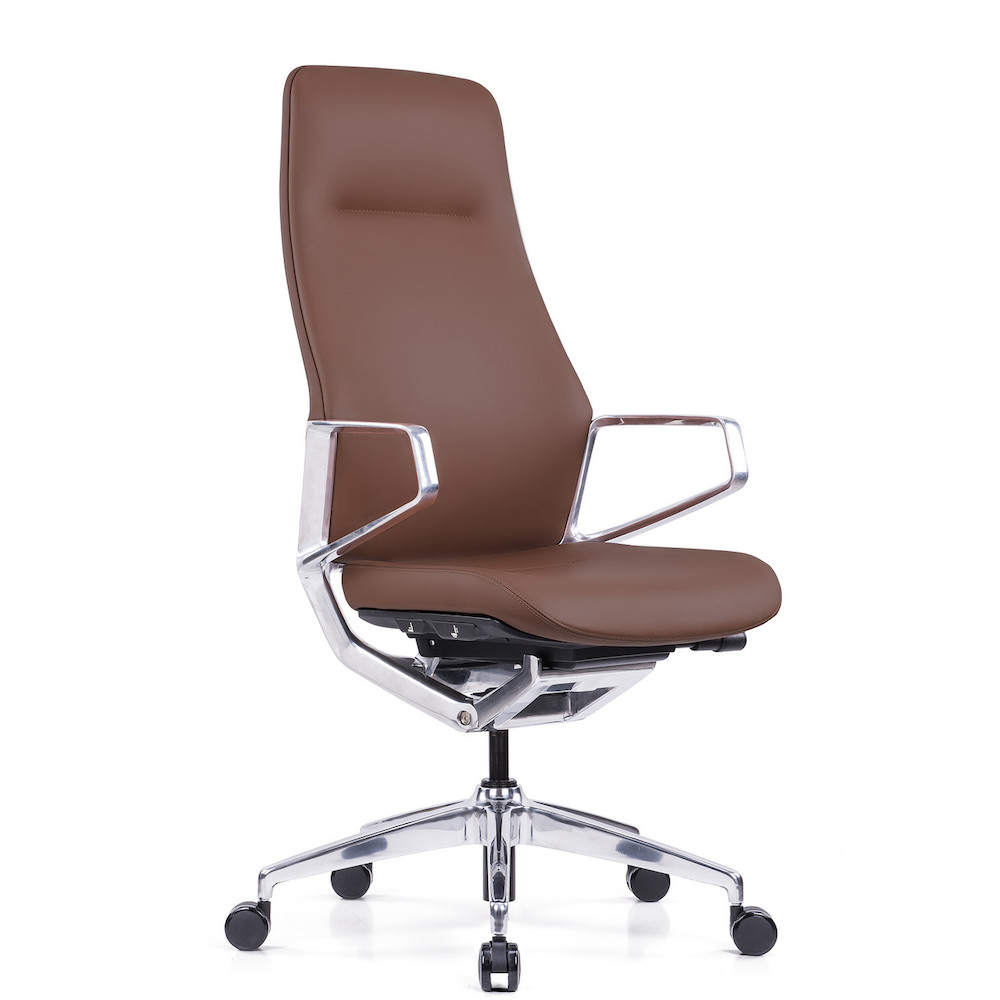 Executive and conference chairs office desk chairs high back upholstered office chair caramel angle view
