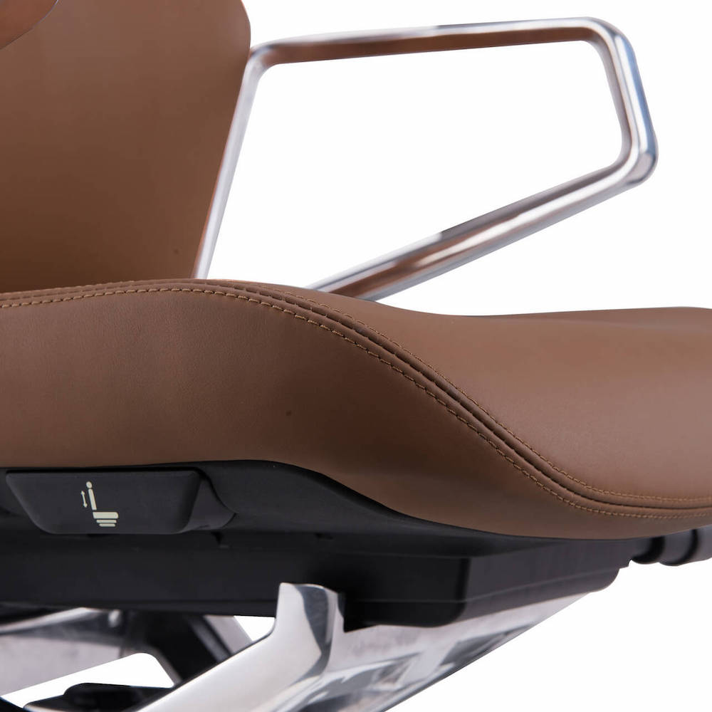 Executive and conference chairs office desk chairs high back upholstered office chair detail hidden controls close up