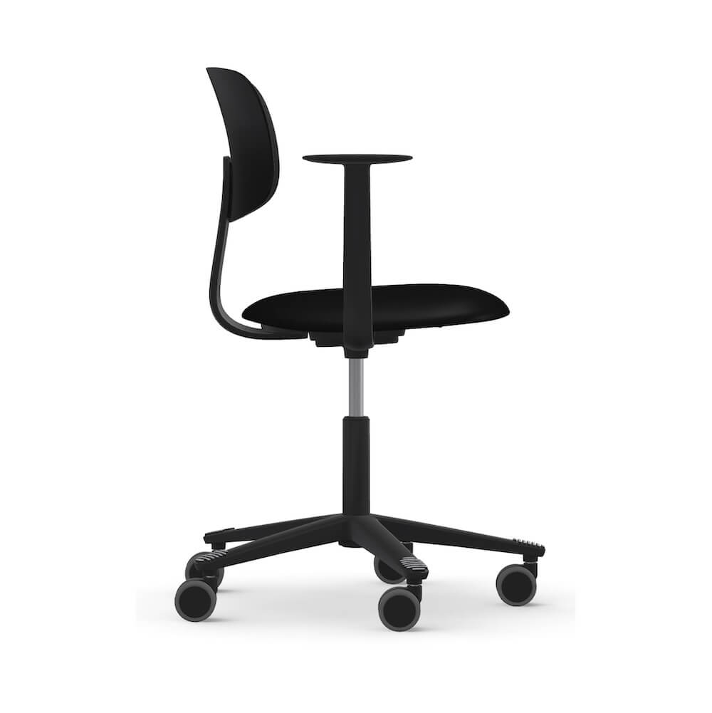 Executive and conference chairs office desk chairs light task chair black side view