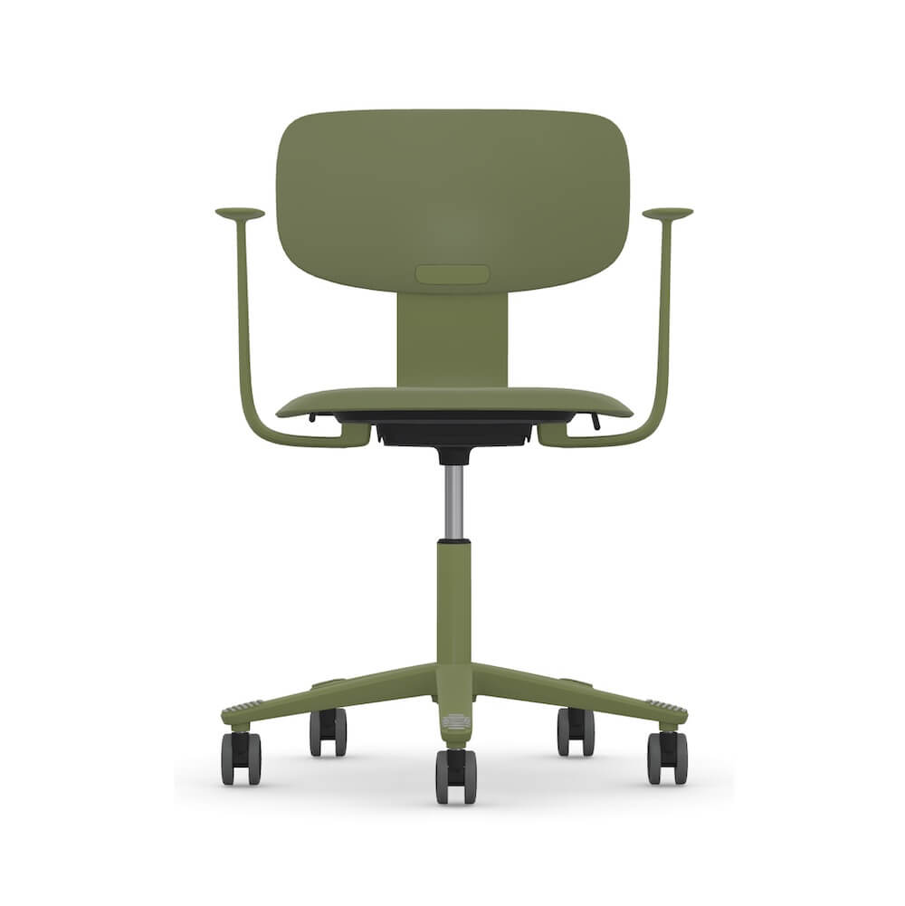 Executive and conference chairs office desk chairs light task chair green all plastic front view