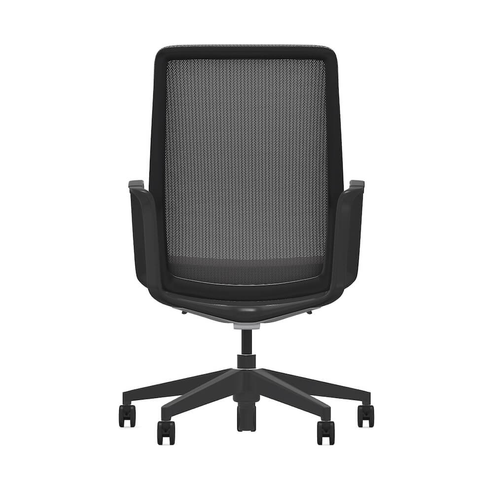 Executive and conference office desk chairs modern office executive chair beige seating and black frame back view