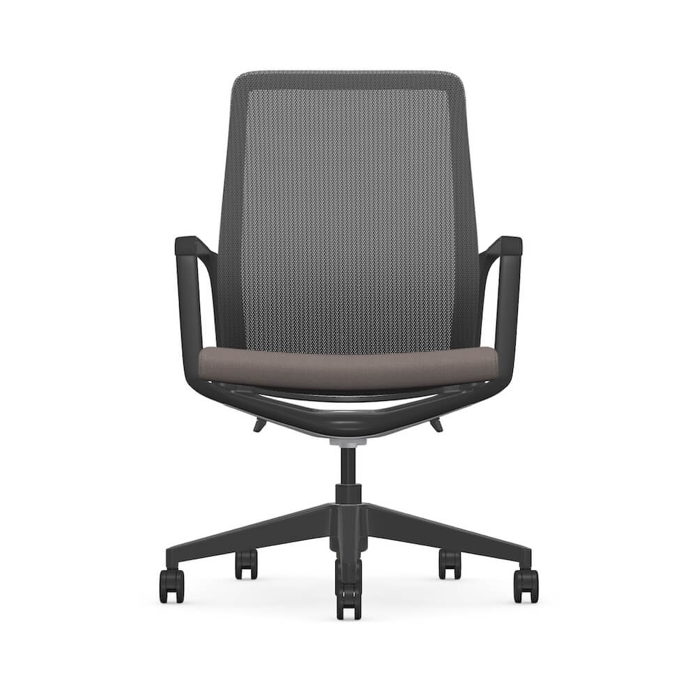 Executive and conference office desk chairs modern office executive chair beige seating and black frame front view