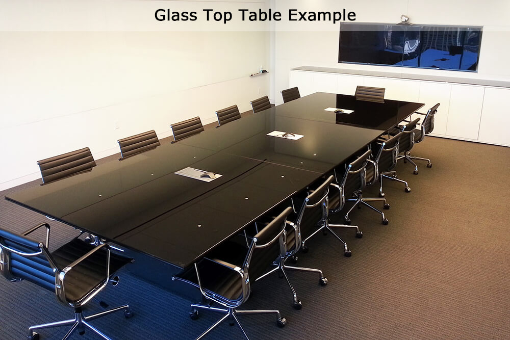 Glass top table example 04