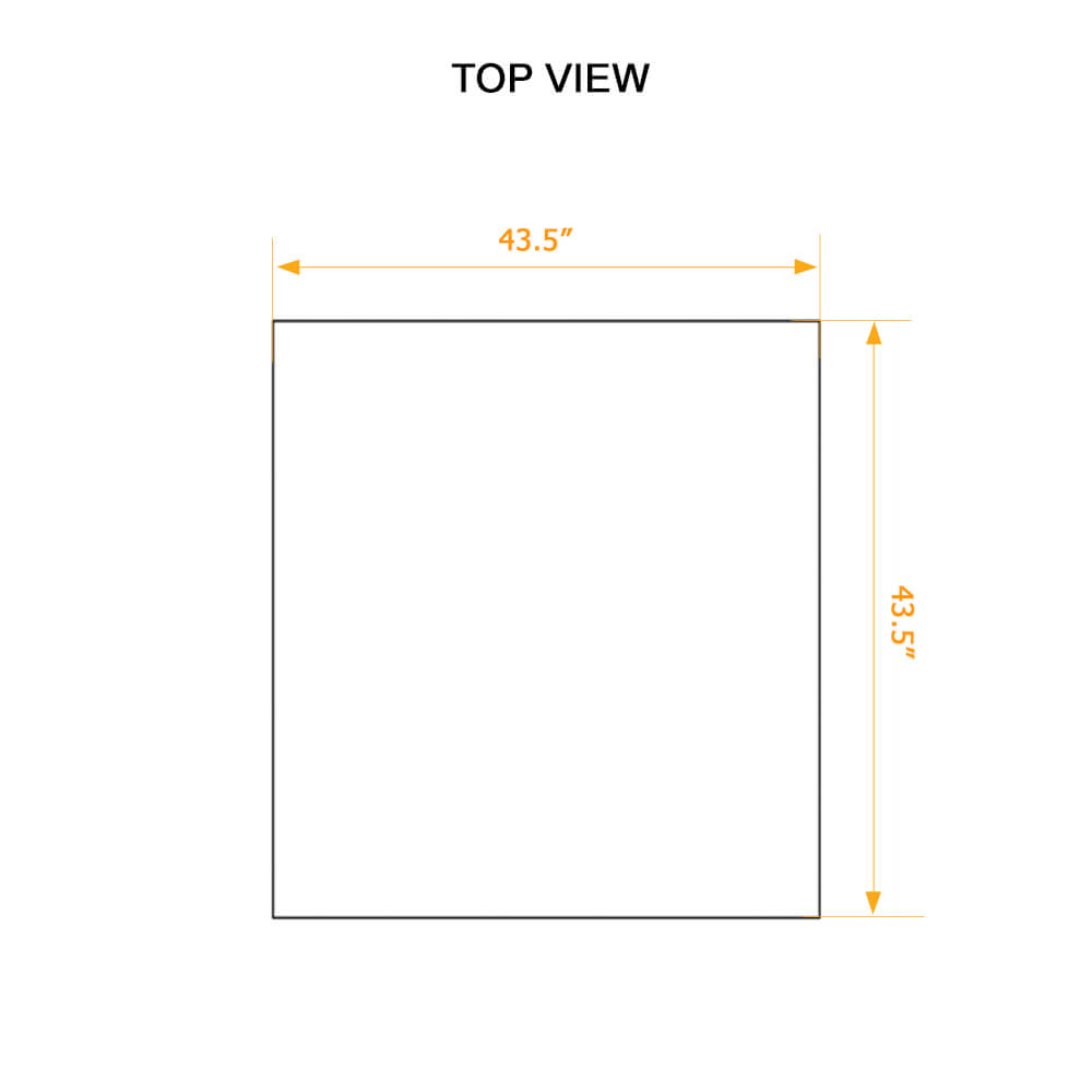Industrial modern coffee table top view dimensions
