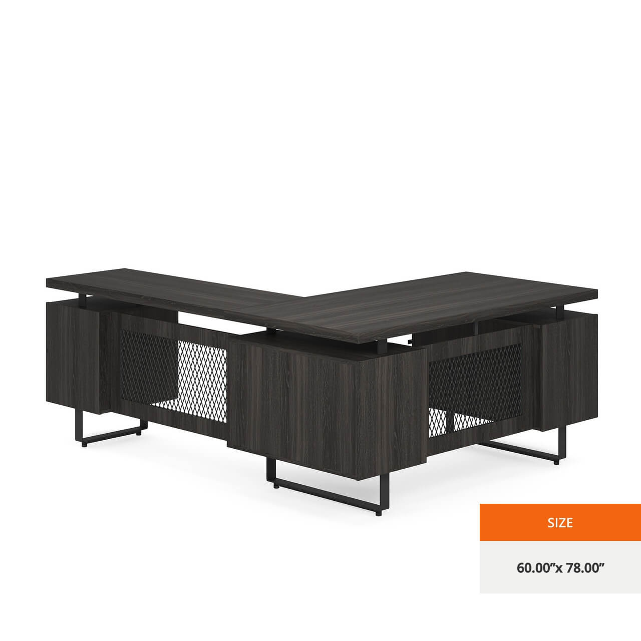 L shaped desk small l shaped desk industrial l shaped office desk 60x78 angle view