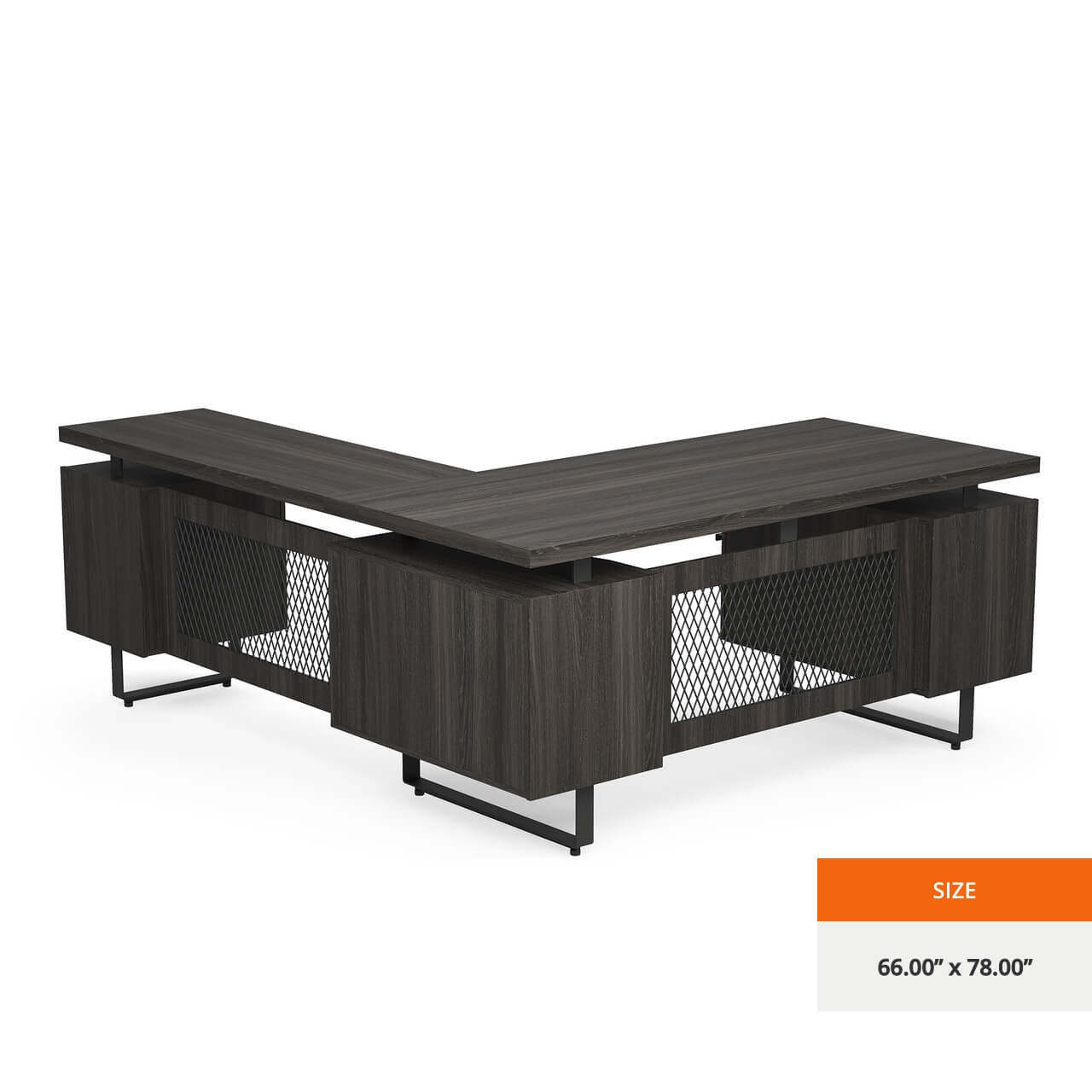 L shaped desk small l shaped desk industrial l shaped office desk 66x78 angle view