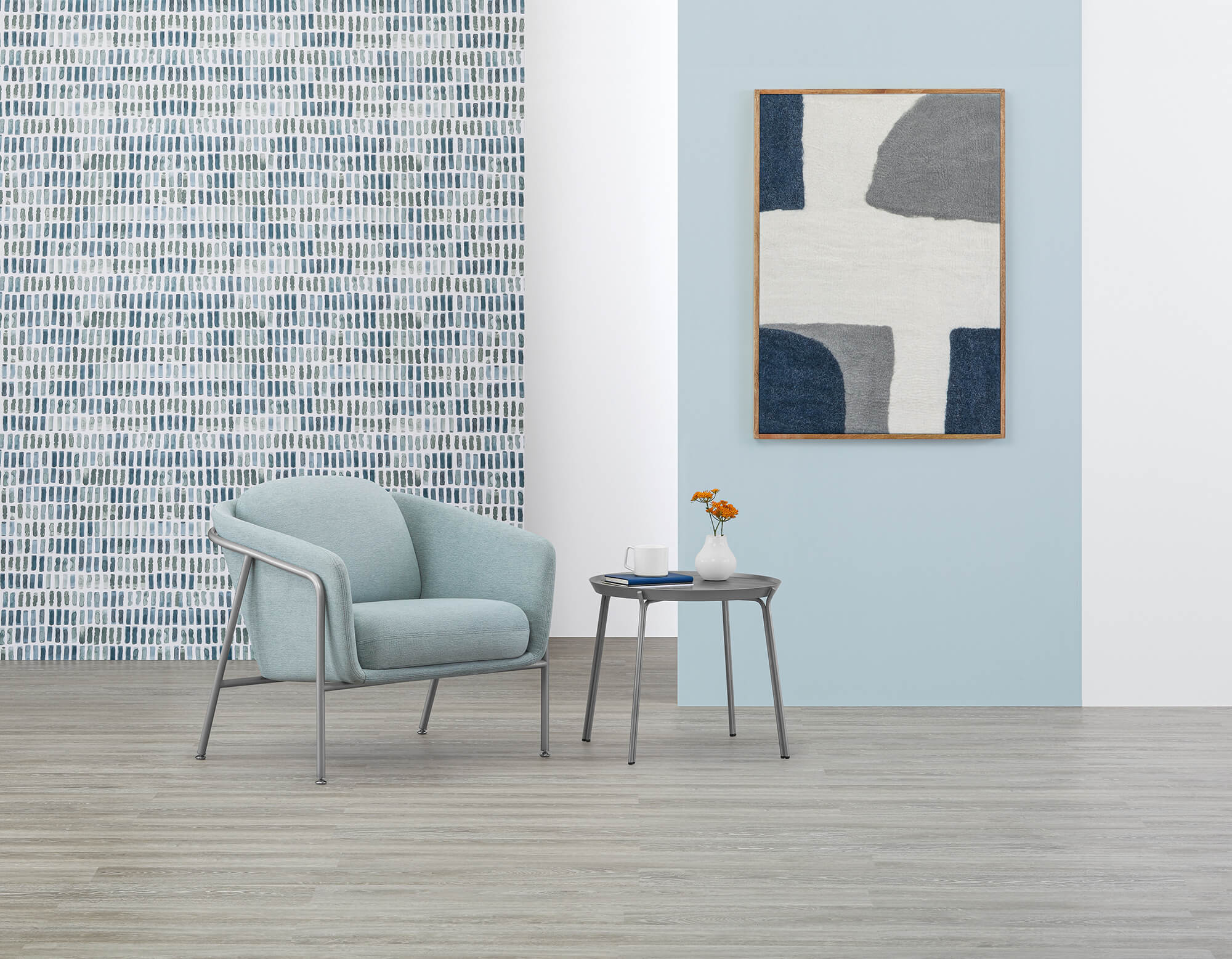 Metal legs coffee table space view 2 1 2