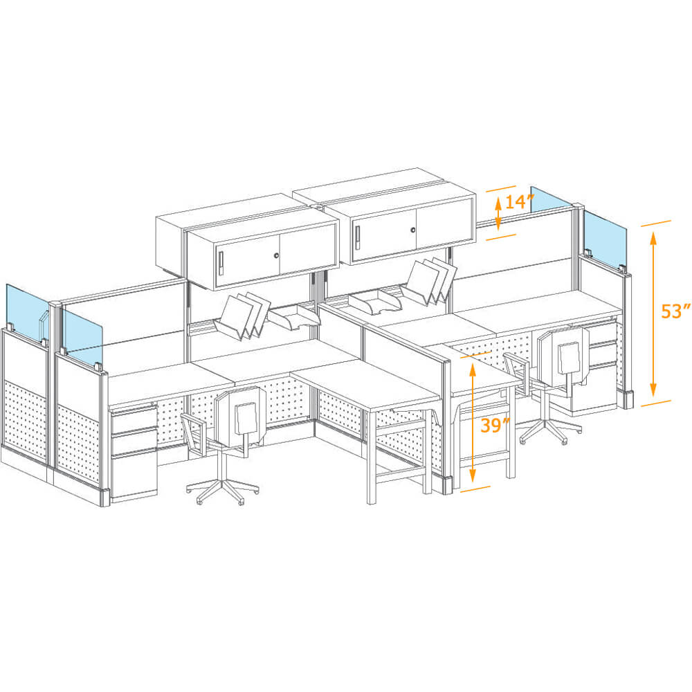 Modern cubicles sleek design 3d dimensions Modern cubicles sleek design 3d dimensions