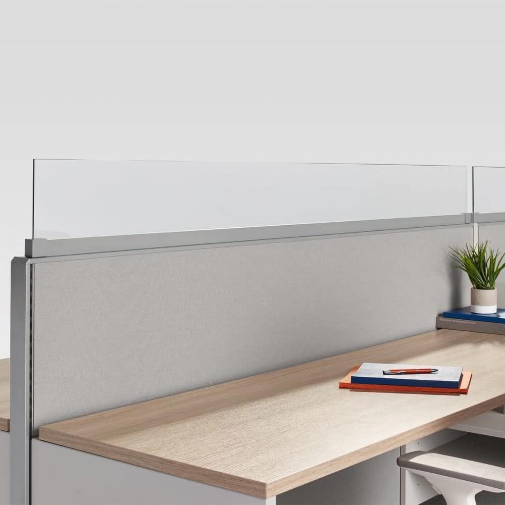 Modern cubicles square quad 122 glass